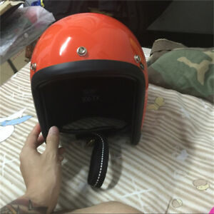 TT&CO Japan 3/4 Motorcycle Helmet Motorbike Retro White Black Orange Helmet New