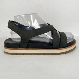 Merrell Juno Sandals Womens Size 7 Black Nubuck Strappy Casual Slingback Shoes - Picture 1 of 9