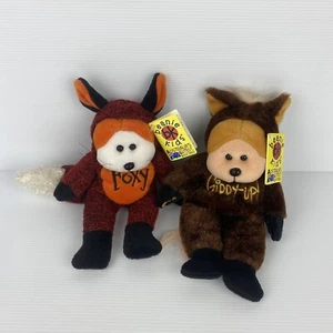 Beanie Kids Plush Foxy Fox BK312 Giddy-Up Horse Bear BK282 Bulk Lot x2 Tags - Picture 1 of 18