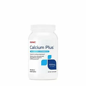 GNC Calcium Plus Magnesium & Vitamin D-3 1000 mg 180 Count 