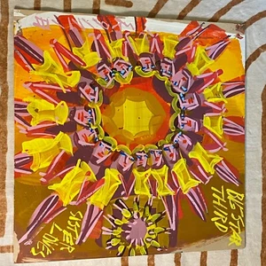 BIG STAR Third / Sister Lovers Steve Keene 2018 24" x 24" Acrylic Wood Painting - Picture 1 of 3