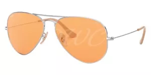 GAFAS DE SOL RAY-BAN RB3025 9065V9 55-14-135 AUTÉNTICAS AVIADOR PLATEADAS/NARANJA - Imagen 1 de 3