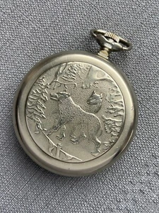 Vintage Pocket watch Molnija "Wolves" Original Soviet cal. 3602 - Picture 1 of 12