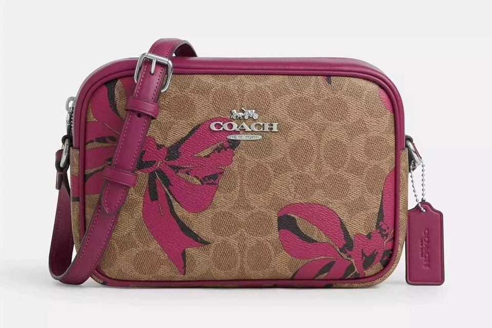 Coach Jamie Camera Bag In Signature Canvas With Bow Print CZ769