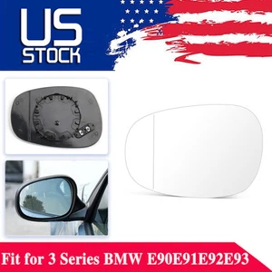LH Heated Door Mirror Glass For BMW E81 E90 E91 E92 325i 328i 335i 2009-2012 BC - Picture 1 of 7