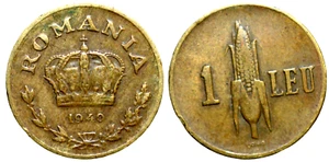 ROMANIA; 1 LEU 1940. (a1388) - Picture 1 of 1