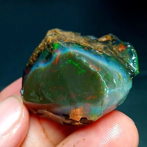 Piedra preciosa de fuego áspera ópalo Welo etíope natural de 120 quilates 42x31x21 mm - Imagen 1 de 7