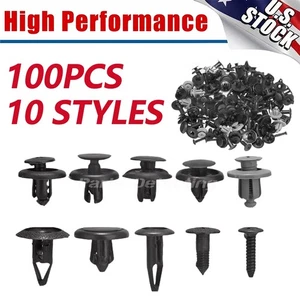 Juego de remaches de tornillo para maletero de 100 piezas para guardabarros de parachoques de coche para clips de sujeción de plástico automático - Imagen 1 de 8