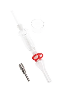 Glas Hand Strohhalm Set mit Daul Spitzen 6" Set | 10 mm | klar - Bild 1 von 1
