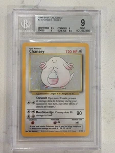 Pokemon TCG Chansey Base Set Unlimited Holo Rare 3/102 - BGS 9 - Picture 1 of 2