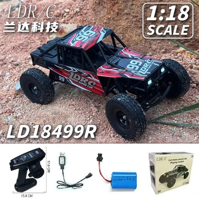 LD18499 1/18 4WD 2.4G RC Rock Crawler Car RTR Climbing Car Vehicle Brushed Motor - Image 1 of 4