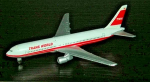 TRANS WORLD AIRWAYS . B767-300 Schabak #927/10 Scale 1:600. No Box Available - Picture 1 of 2