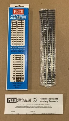 Peco Streamline HO/OO Code 100 Track SL-89 Insulfrog radio grande mano izquierda Foto 1 de 4
