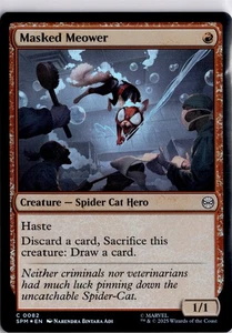 Magic: The Gathering C 0082 Masked Meower Foil - Picture 1 of 7