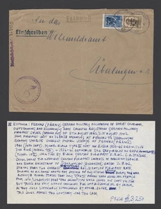 1942 ALEMANIA OCC ESTONIA CUBIERTA PERNAU FIELDPOST ÚNICO CORRECTO USADO POSTAL RRR - Imagen 1 de 16