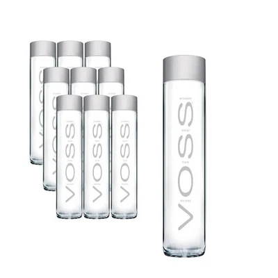 Voss Artesian Still Water 375ml Glass Bottles Pack of 9 Pure Refreshing Taste - Image 1 of 4