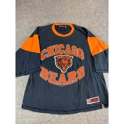 Camisa De Colección Años 90 Chicago Bears NFL The Edge Hombres XL Negra Naranja Fútbol Ropa Deportiva Foto 1 de 4