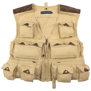 Vintage Ralph Lauren Cargo Vest Gilet Womens Size M - Picture 1 of 8