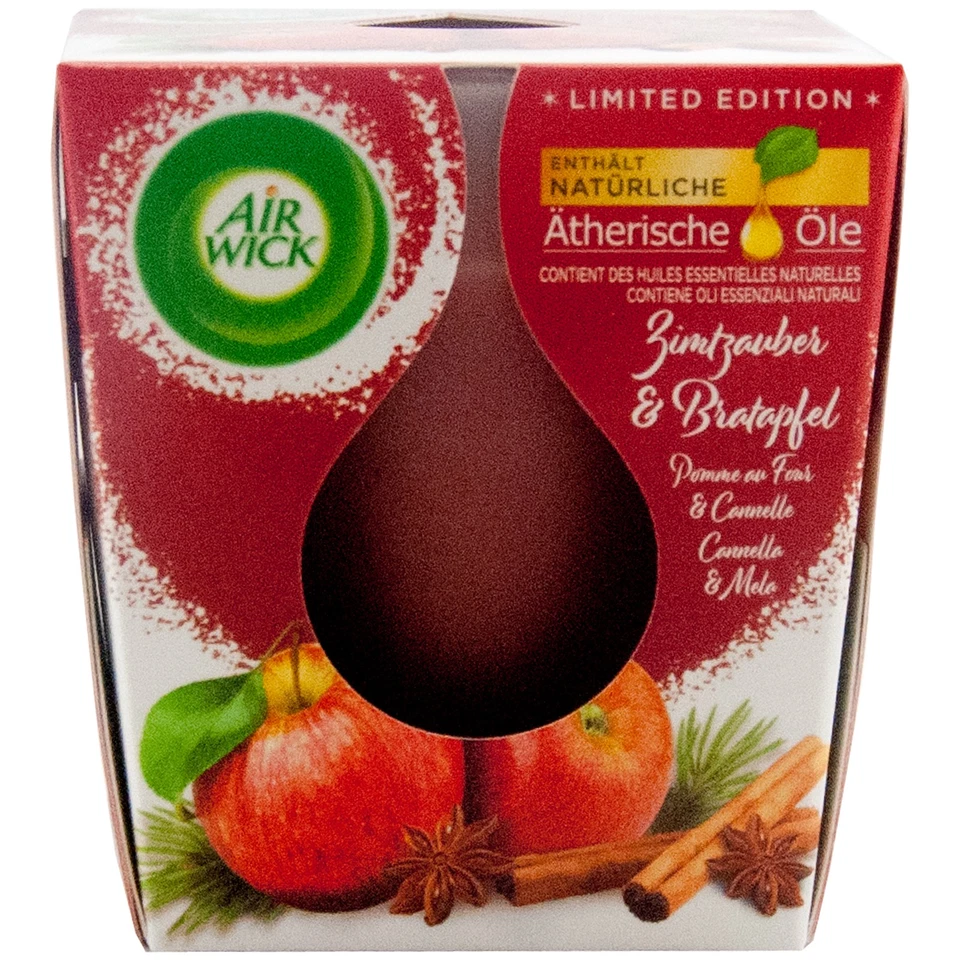 AirWick Duftkerze Zimtzauber Bratapfel 1 x 105g Wohlfühl Kerze Weihnachten Duft - Bild 1 von 1