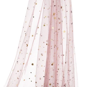 5 Yards Tulle Fabric, 63inch Glitters Tulle Fabric Rolls Sequin Soft, Pink - Picture 1 of 6