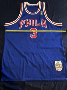 100% Authentic 1996 97 Allen Iverson Sixers 76ers Mitchell Ness Jersey 52 XXL - Picture 1 of 5