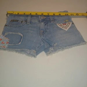 Polo Ralph Lauren Mädchen Jeansshorts Größe 3T mit verstellbarer Taille bestickt  - Bild 1 von 3