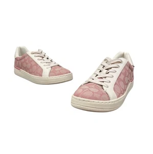 Coach Womens Pink Signature Sneakers Size 9B US - NEW - Picture 1 of 9