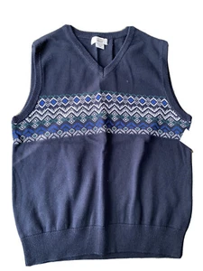 boys sweater vest navy Size M - Picture 1 of 4