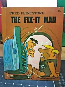 1976 Rare Vintage Original MINT Wonder Book Fred Flintstone The Fix It Man Book - Imagen 1 de 4
