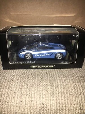 Minichamps Lamborghini Gallardo LP 560-4 Polizia Stradale azul 2004 1:43 policía Foto 1 de 4