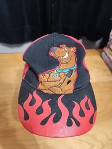 Vintage Scooby Doo Ruh Roh rot schwarz Flammen 90er Vintage Cartoon Mütze Kappe trocken verrottet - Bild 1 von 8