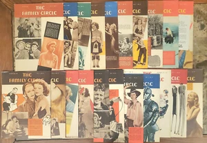 21 VTG ORIGINAL FAMILY CIRCLE MAGAZINES 1937 Vol 11 Temple Lindberg Cary Grant - Picture 1 of 11