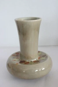 Madeline Originals California mid century vase pale green red mcm vintage - Picture 1 of 8