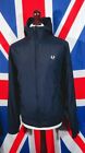 Fred Perry Lightweight Hooded Brentham Jacket - M/L - Navy - Mod Casuals 60's