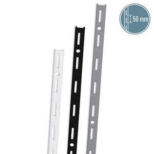 ib style® 2er Set Wandschienen Regalschienen Raster 50mm 2-reihig ver. Größen - Bild 1 von 5