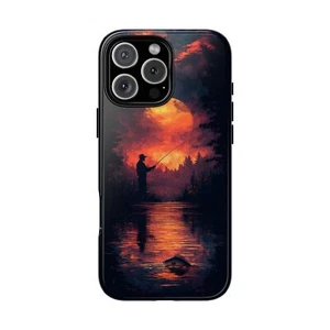 Bass Fishing Sunset Phone Case for iPhone, Samsung Galaxy, Pixel - Picture 1 of 178