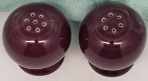 Fiestaware Retired Heather Ball Salt and Pepper Shakers Purple Ball Shakers