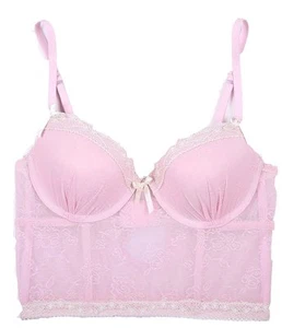 NEW Sophie B. Demi Longline Lace Bra, Pretty, Women's Lingerie, 36B PINK - Picture 1 of 6