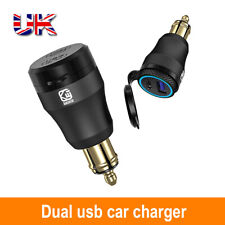 Dual USB QC3.0 Mini Fast Charger Socket Power Outlet Adapter For  Motorcycle UK