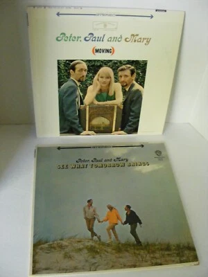 Peter Paul & Mary -MOVING (1963) & SEE WHAT TOMORROW BRINGS (1965)-LPS-LOT OF 2 - Image 1 of 4