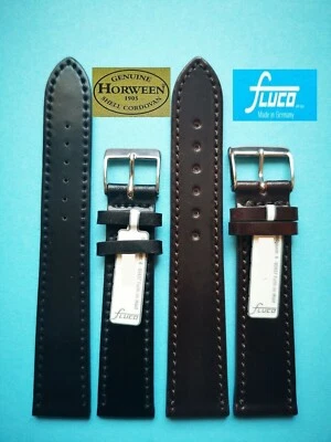 Cordovan Shell Horween Watch Strap 18,19,20mm Black, Brown Galopper-NL / 45 - Image 1 of 4