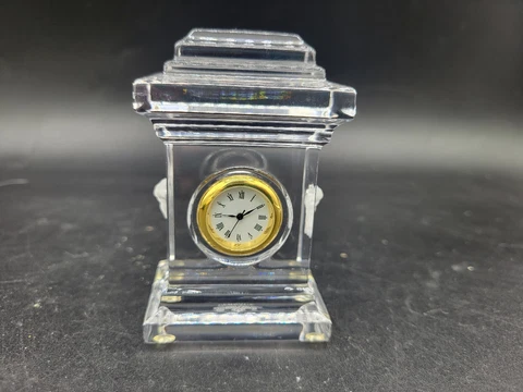 Versace Medusa Rosenthal 3" Crystal Table Desk Clock Cover