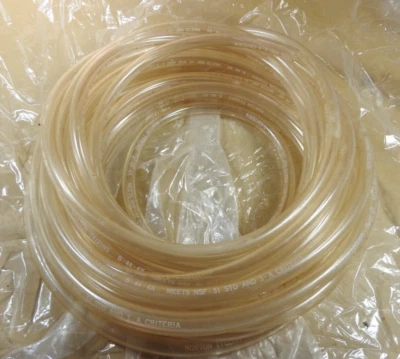 3/8 ID by 1/2 OD PVC Tubing, TYGON B-44-4X 50' - New - Image 1 of 4