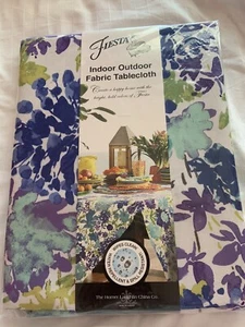 FIESTA FABRIC TABLECLOTH 60 x 84 OBLONG INDOOR OUTDOOR GARDEN FLORAL NEW IN PKG - Picture 1 of 5