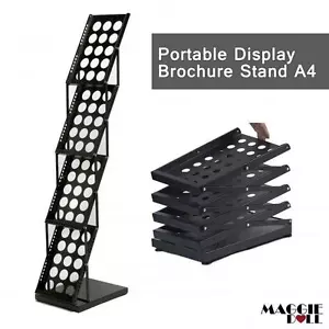 Premium Portable A4 Brochure Holder / Literature Display Stand / Catalogue black - Picture 1 of 8