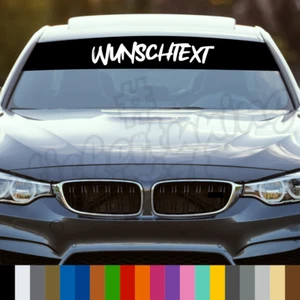 Aufkleber Scheibenkeil Blendstreifen Sonnenblende WUNSCHTEXT | 200x20cm | #1 - Bild 1 von 15