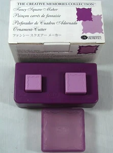 Creative Memories Fancy Square Maker Punch 1 1/8" & 7/8" Scrapbooking New in Box - Picture 1 of 3