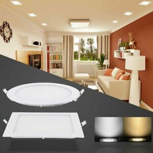 Led Recessed Ceiling Panel Down Lights Lamp Fixtures 9W 12W 15W 18W Us