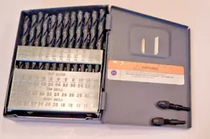 HUOT Drills .040 To .228with Drill Index Metal Storage Box with 2 Mini Chucks - Picture 1 of 8