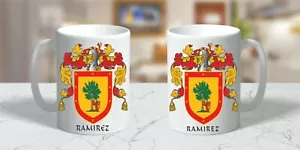 HERALDIK WAPPEN ~ RAMIREZ FAMILIENWAPPEN ~ KERAMIKTASSE 11oz. - Bild 1 von 1